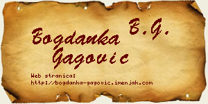 Bogdanka Gagović vizit kartica